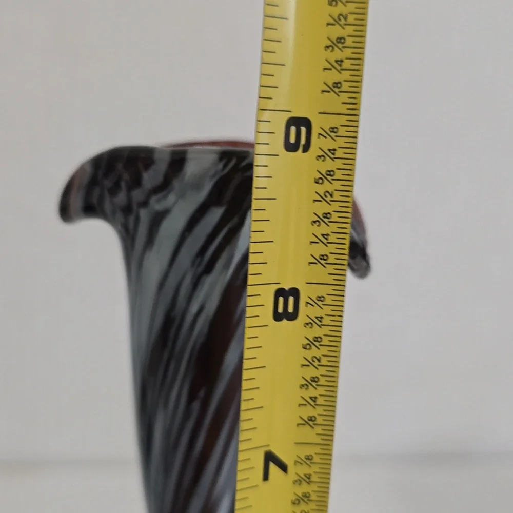 Hand Blown Swirled Glass Vase